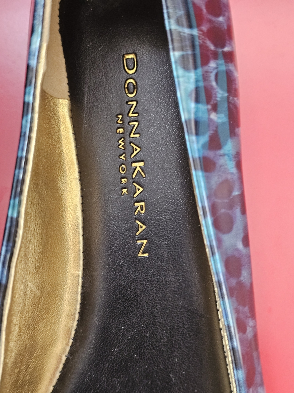 ❗️ DONNA KARAN NY KAYLEE Blue Patterned Women’s Ballet Flat ❗️